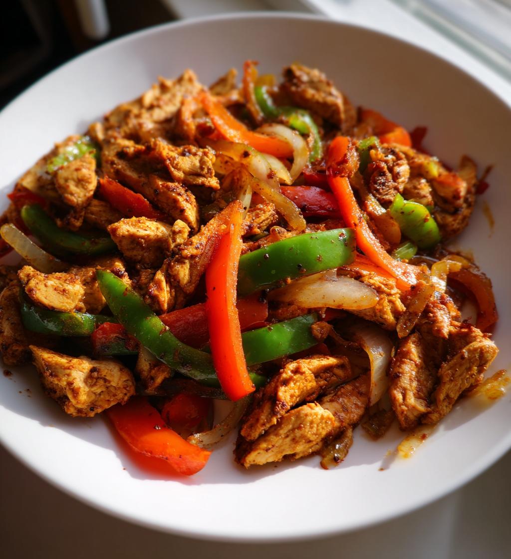air fryer chicken fajitas - detail 1