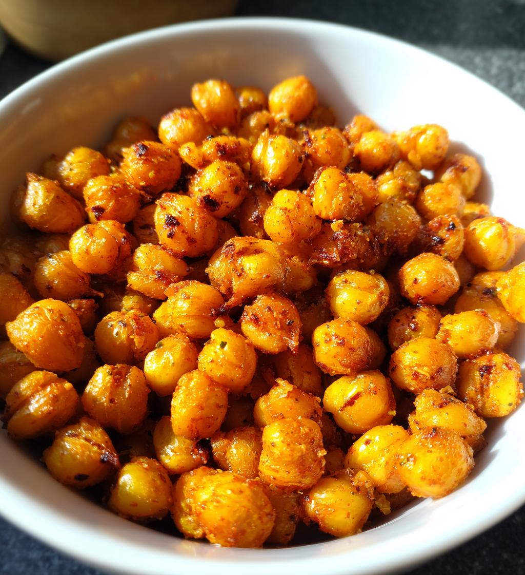 air fryer chickpeas - detail 1