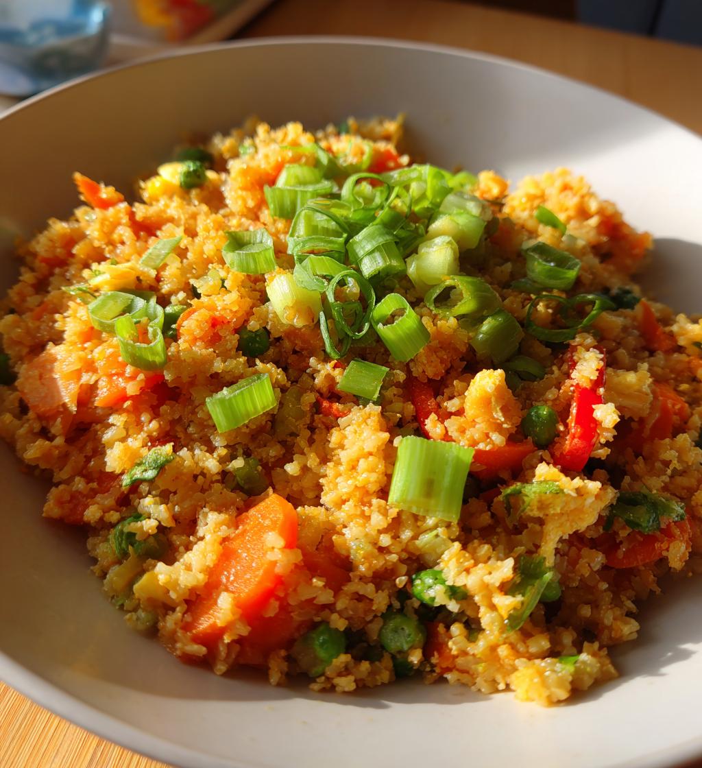 air fryer fried rice - detail 1