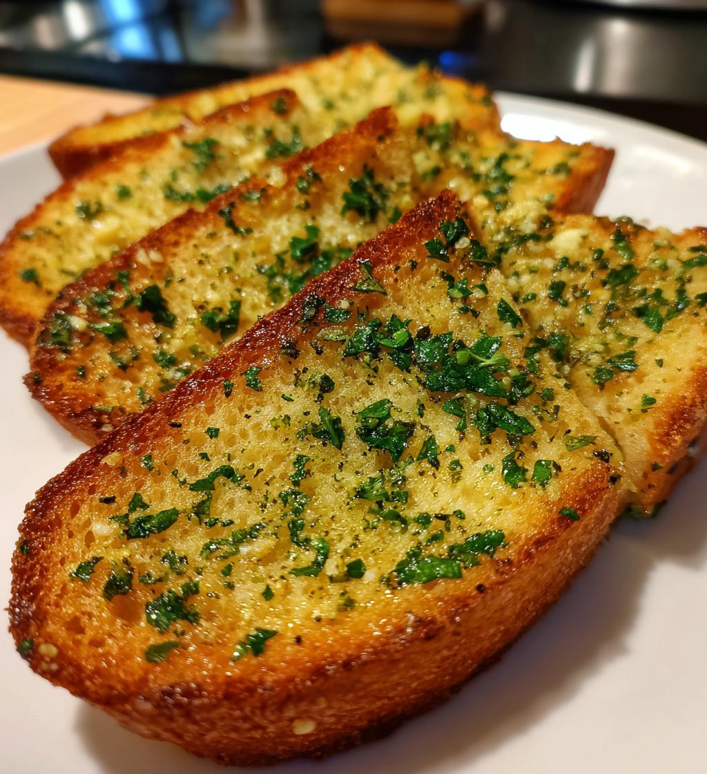 air fryer garlic bread - detail 1