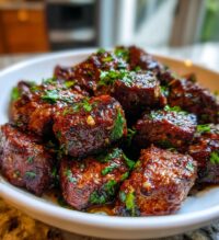 air fryer garlic butter steak bites
