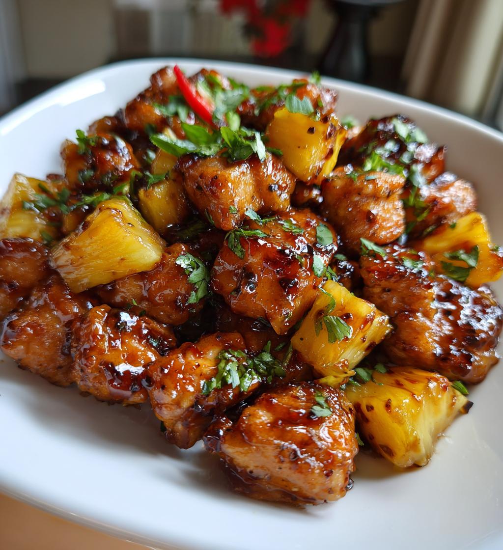 air fryer pineapple chicken