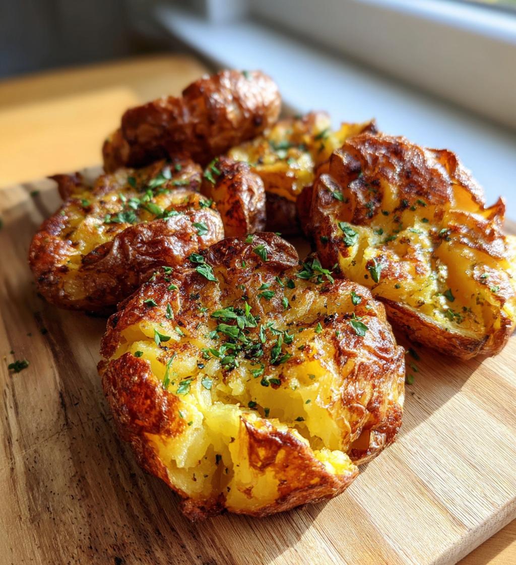air fryer smashed potatoes - detail 1