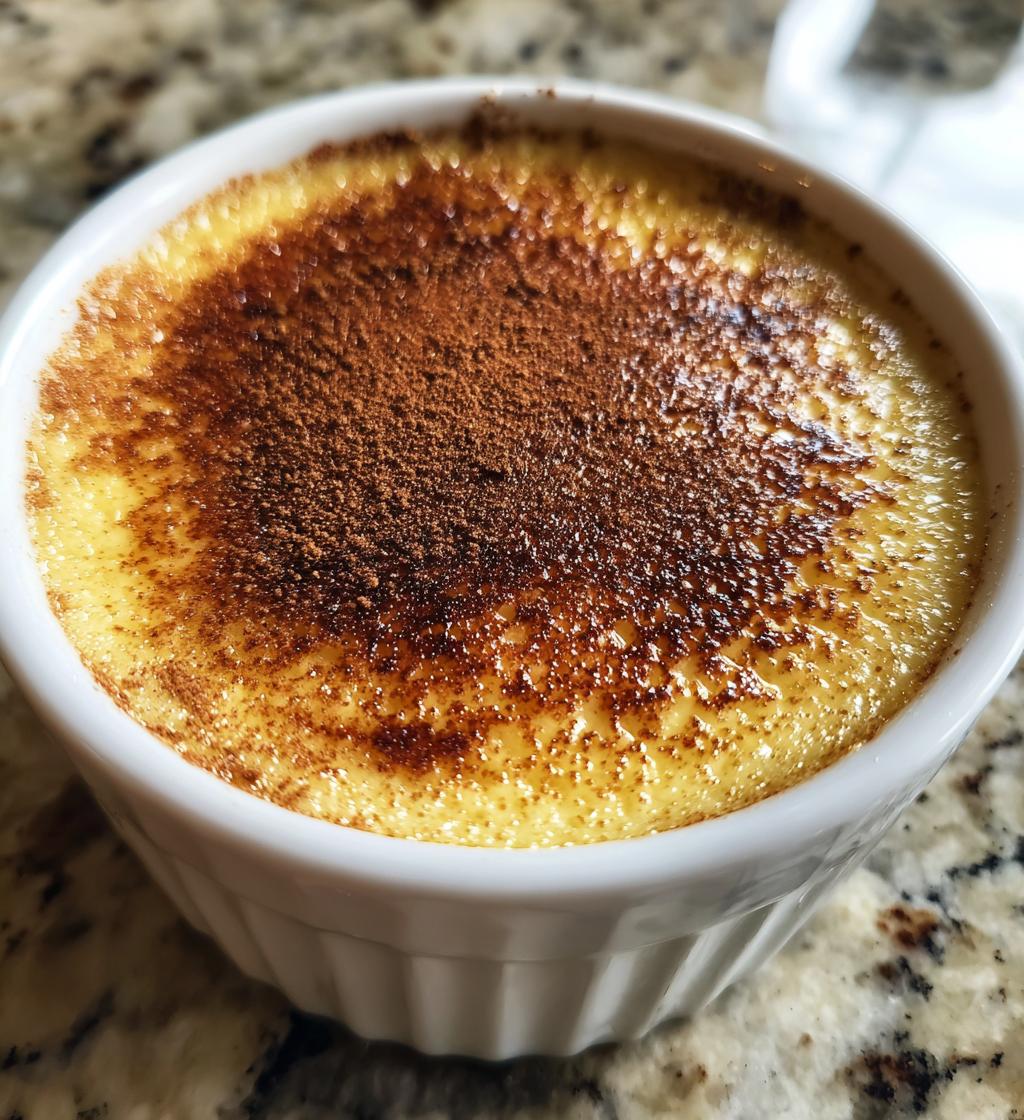 amish baked custard - detail 1