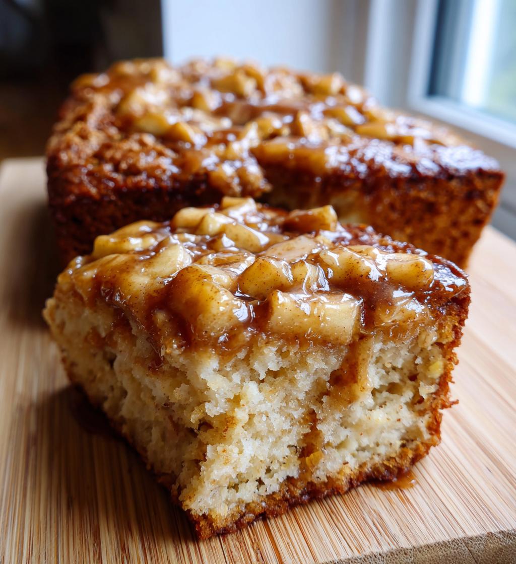 apple coffee cake with apple cider glaze - detail 1
