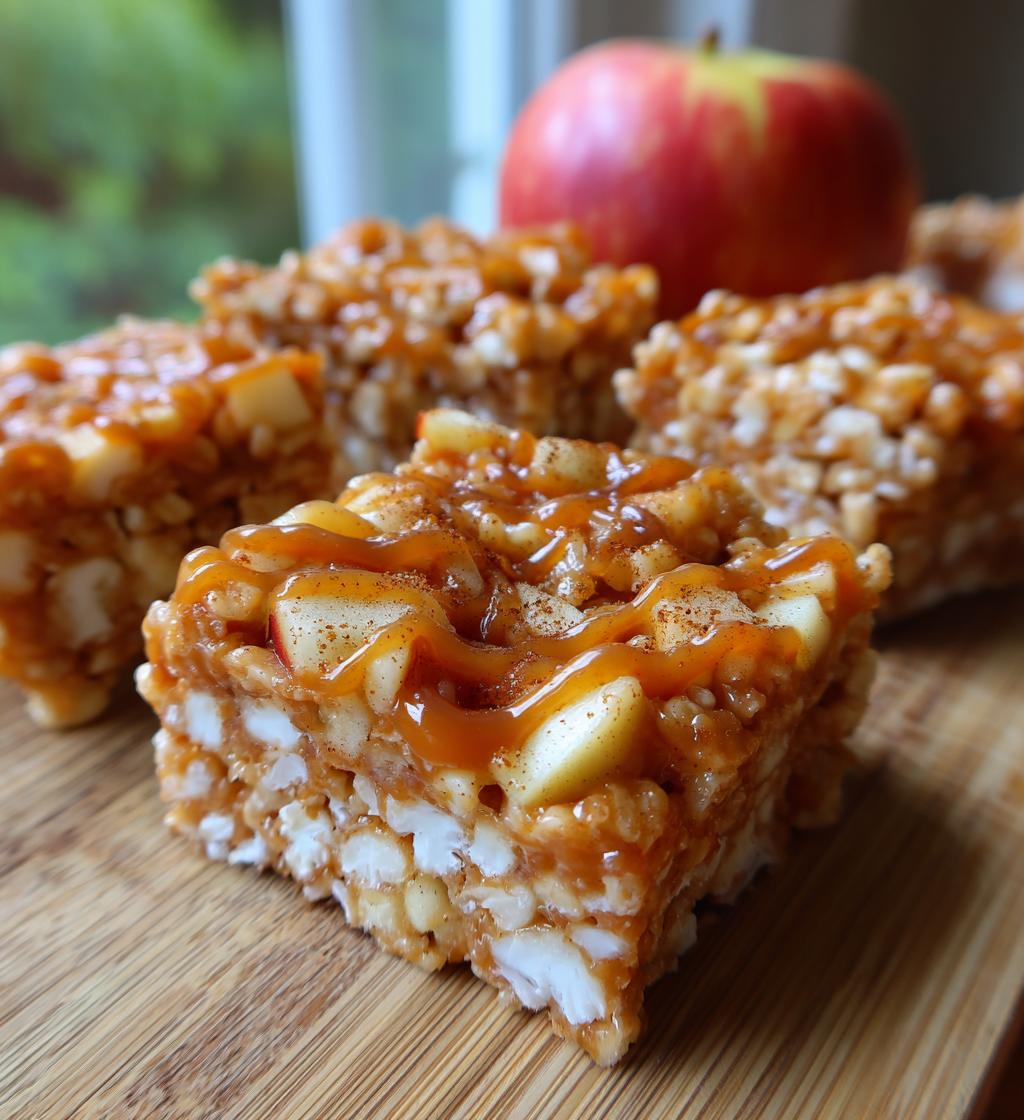 apple pie rice krispie treats