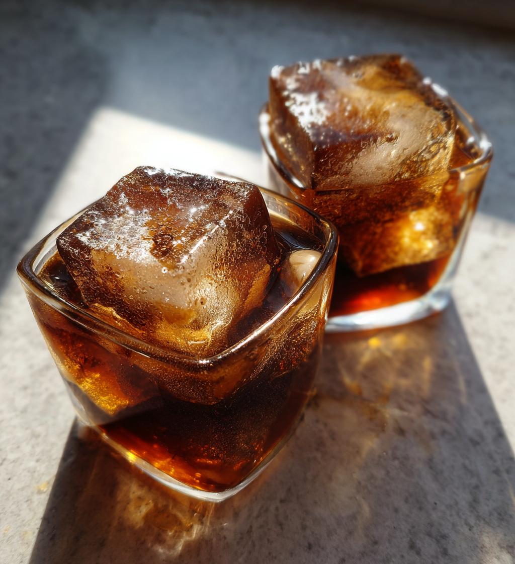 baileys and coffee ice cubes - detail 1