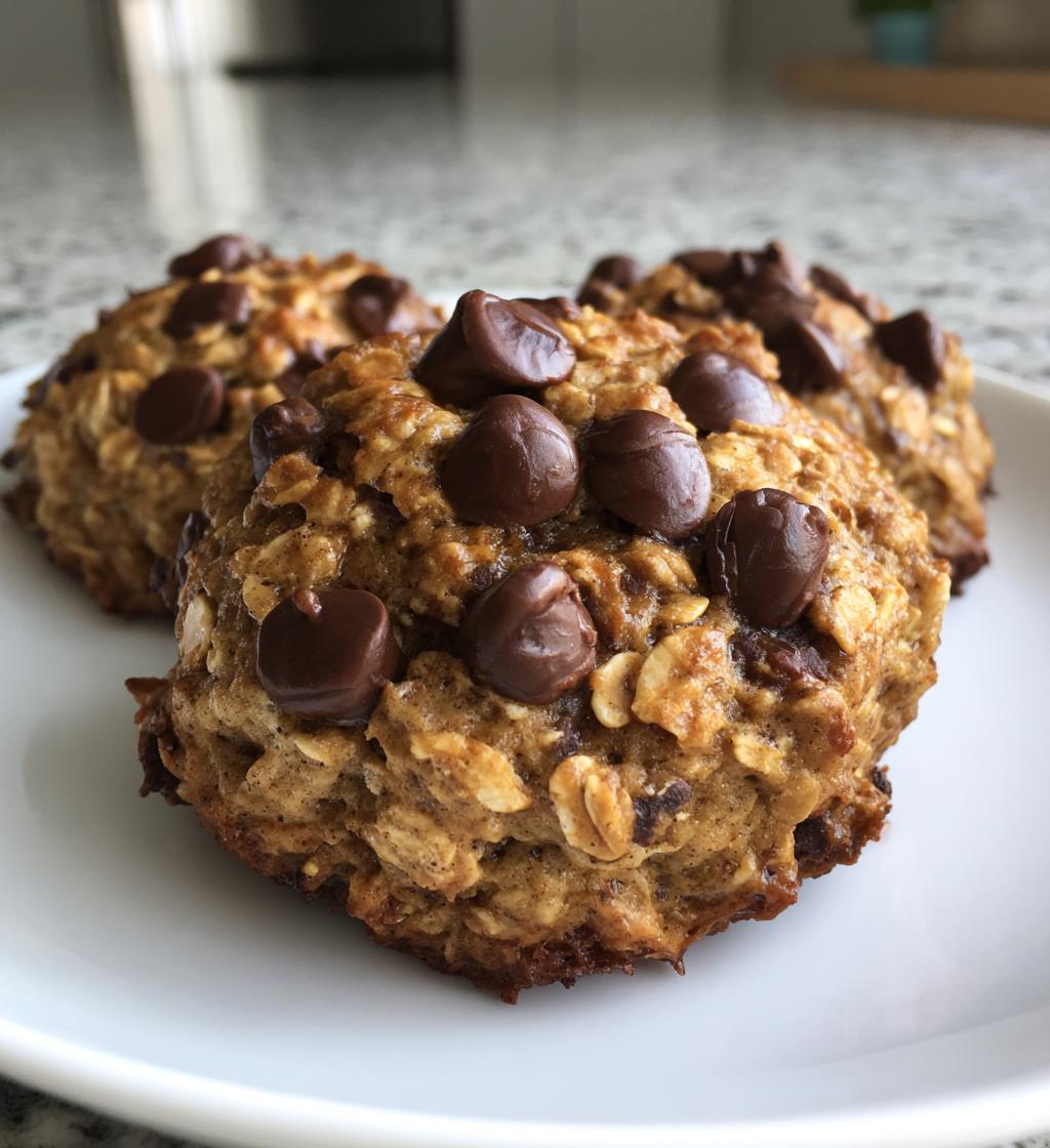 banana oatmeal high protein breakfast cookies