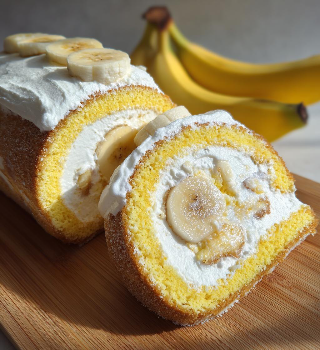 banana roll cake - detail 1