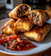 beef and cheese chimichangas