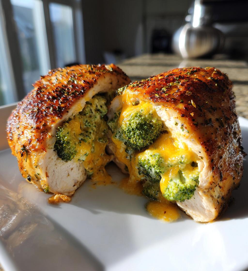 best broccoli cheese stuffed chicken breast - detail 1