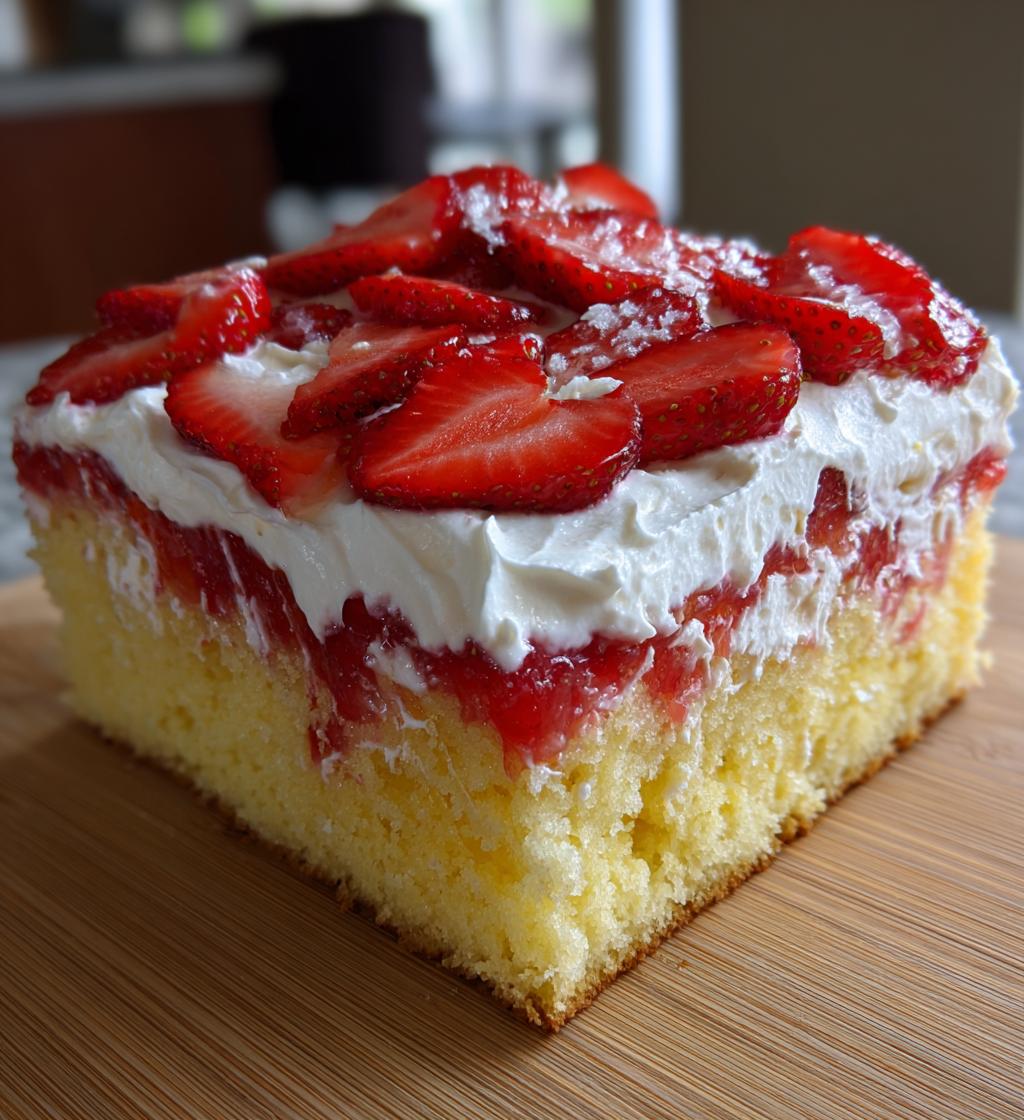best strawberry poke cake - detail 1