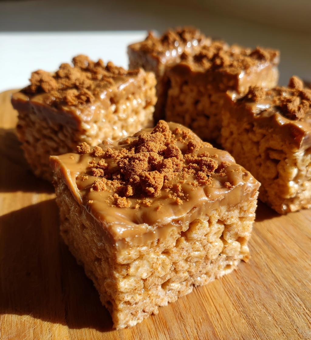 biscoff rice krispie treats - detail 1