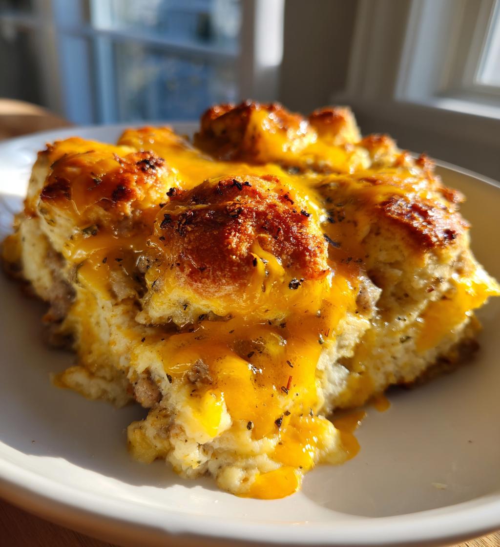 biscuits and gravy breakfast casserole - detail 1