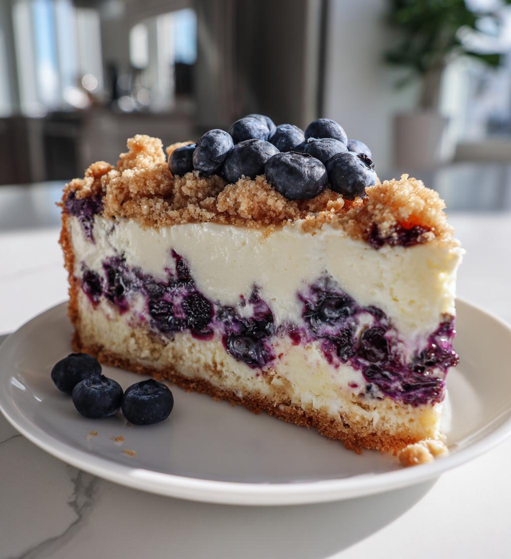 blueberry cheesecake crumb cake - detail 1