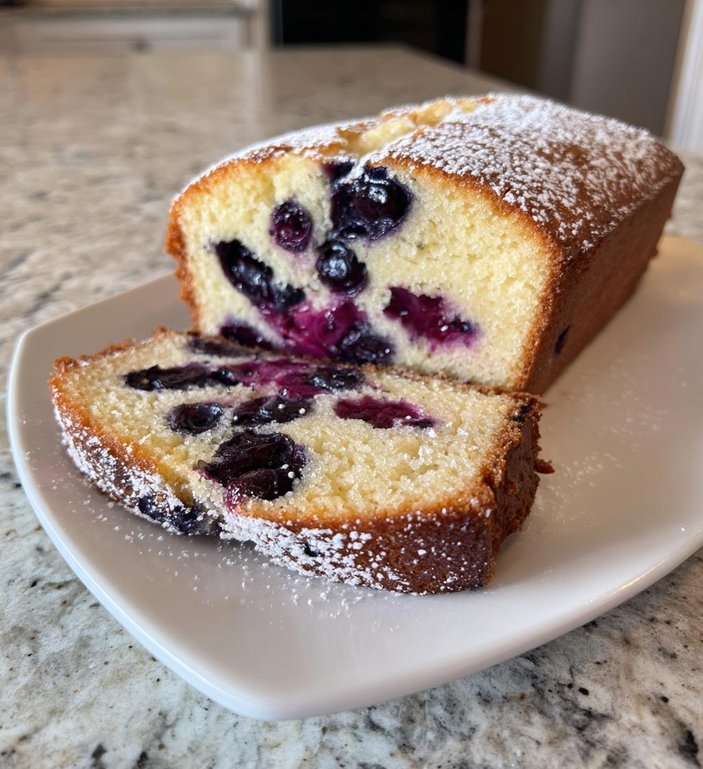 blueberry sour cream coffee cake - detail 1