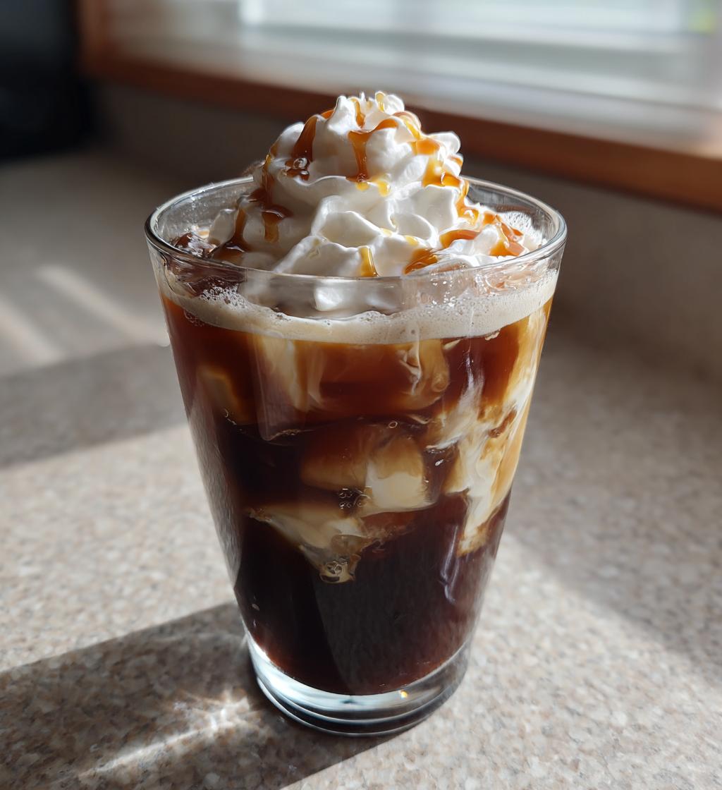 caramel hazelnut iced coffee