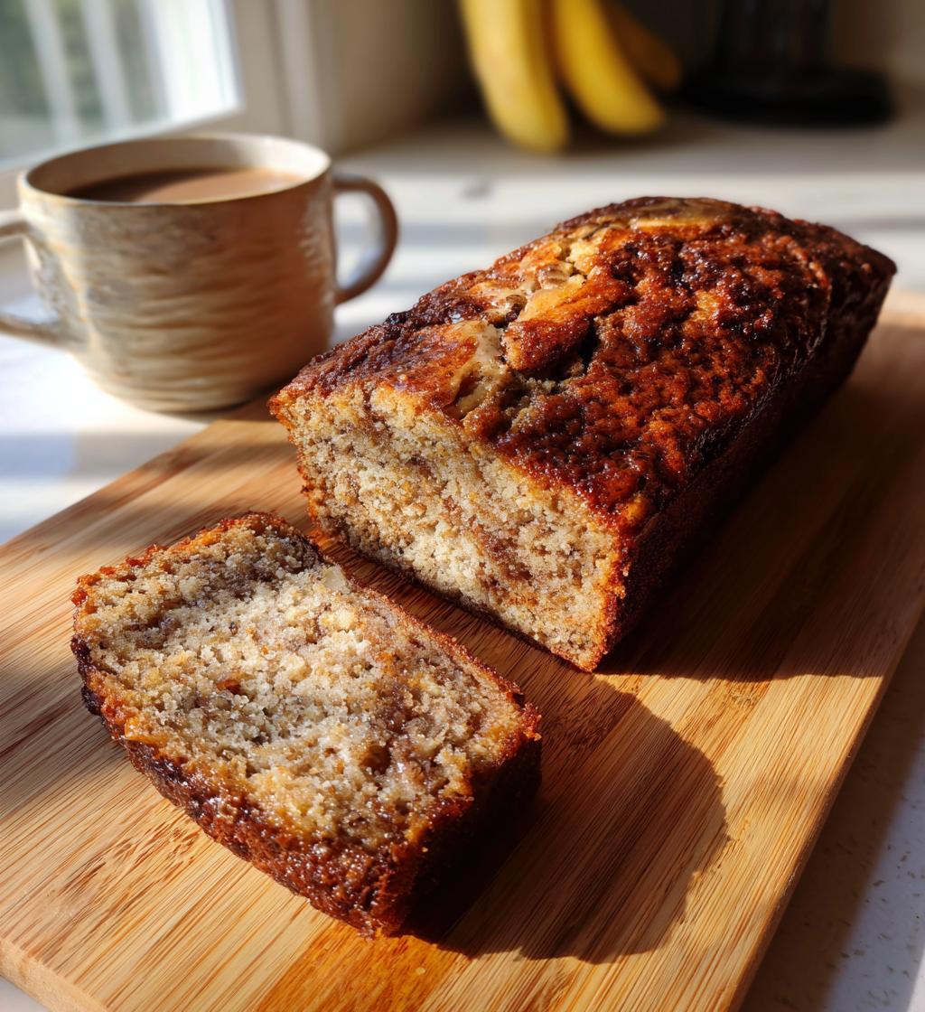 caramel macchiato banana bread - detail 1