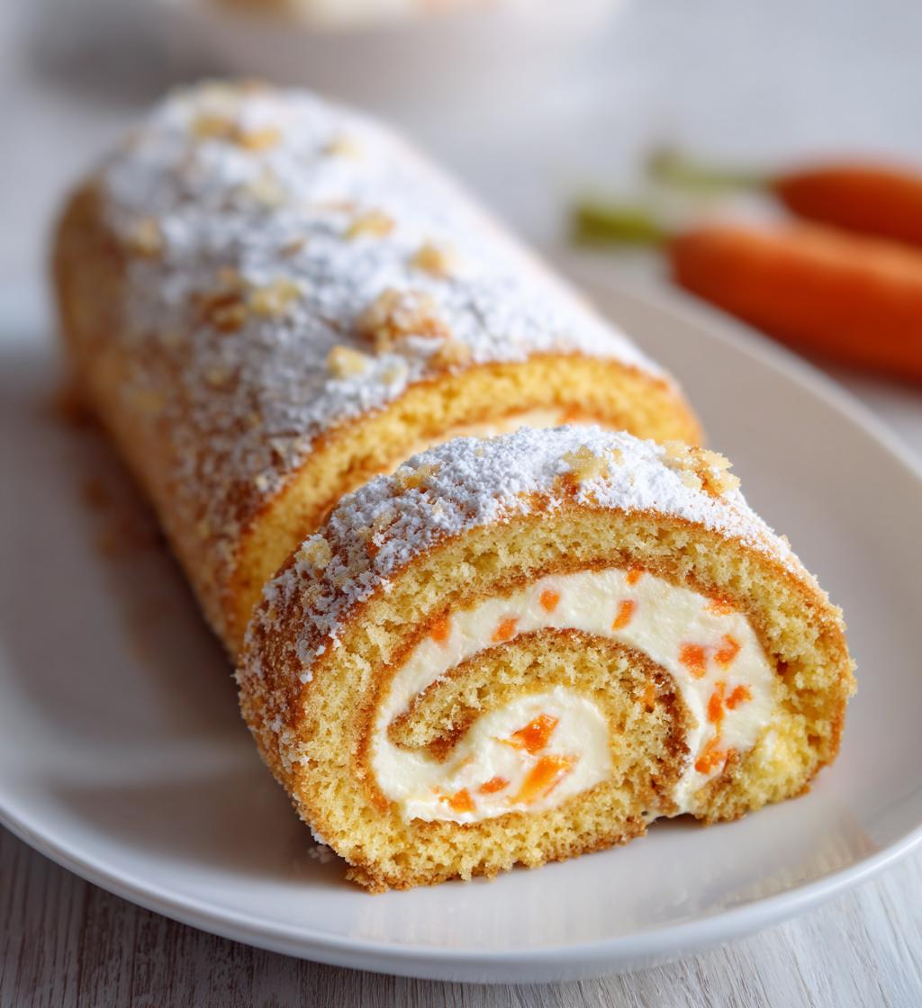 carrot cake roll with cream cheese - detail 1