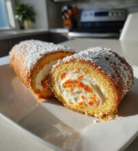 carrot cake roll with cream cheese