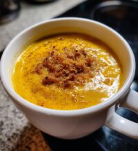 cauliflower soup with cheddar and garlic