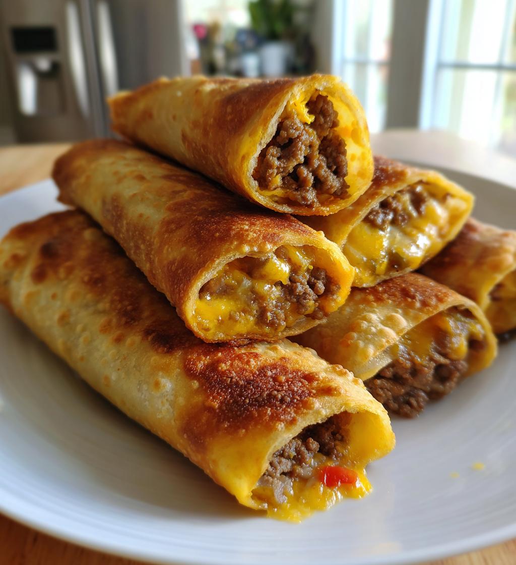 cheeseburger egg rolls a fun twist on a classic