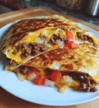 cheeseburger quesadillas