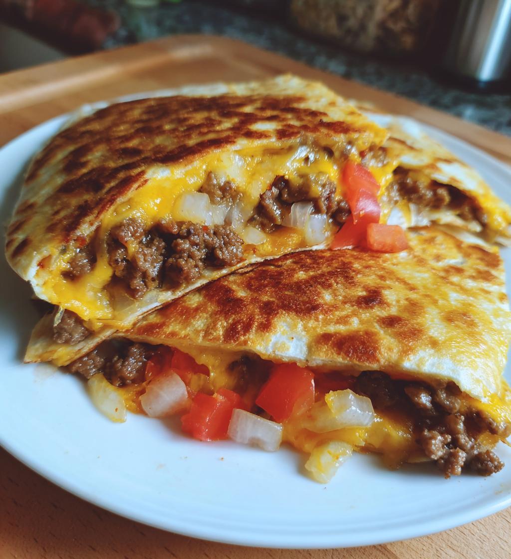 cheeseburger quesadillas