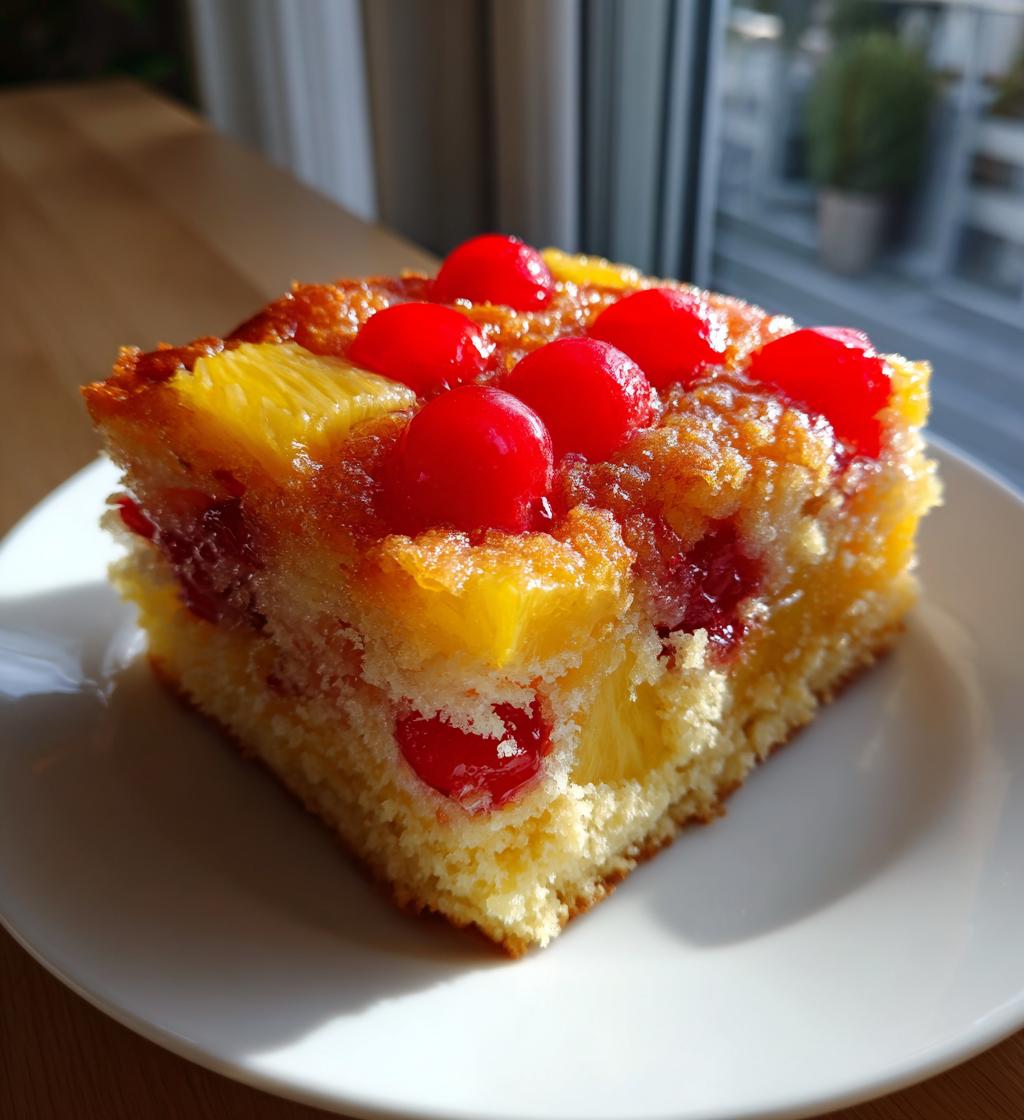 cherry pineapple dump cake - detail 1