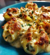 chicken alfredo stuffed shells