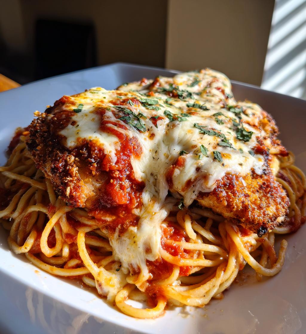 chicken parmesan pasta - detail 1