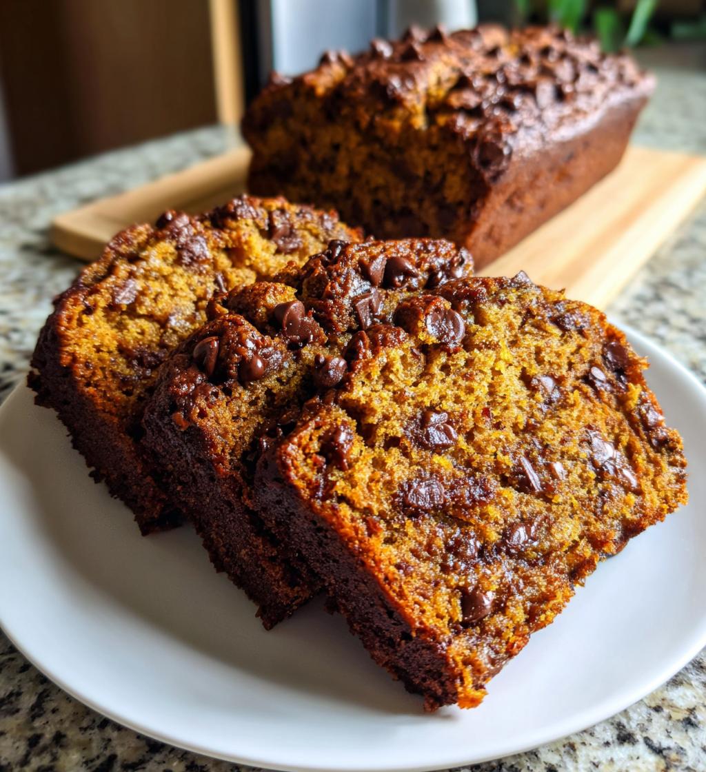 chocolate chip pumpkin bread - detail 1