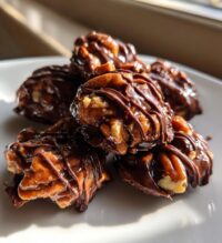 chocolate pecan turtle clusters