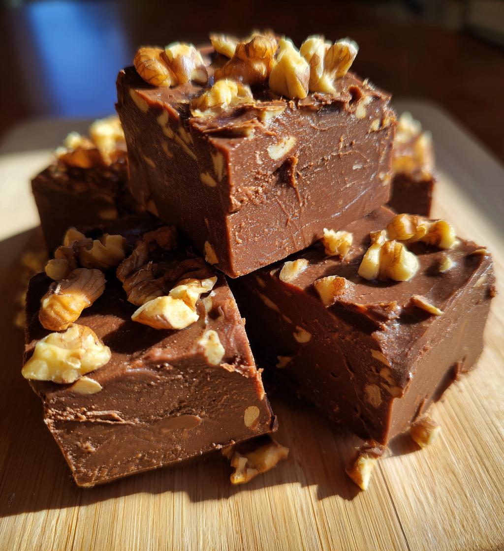 chocolate walnut fudge - detail 1