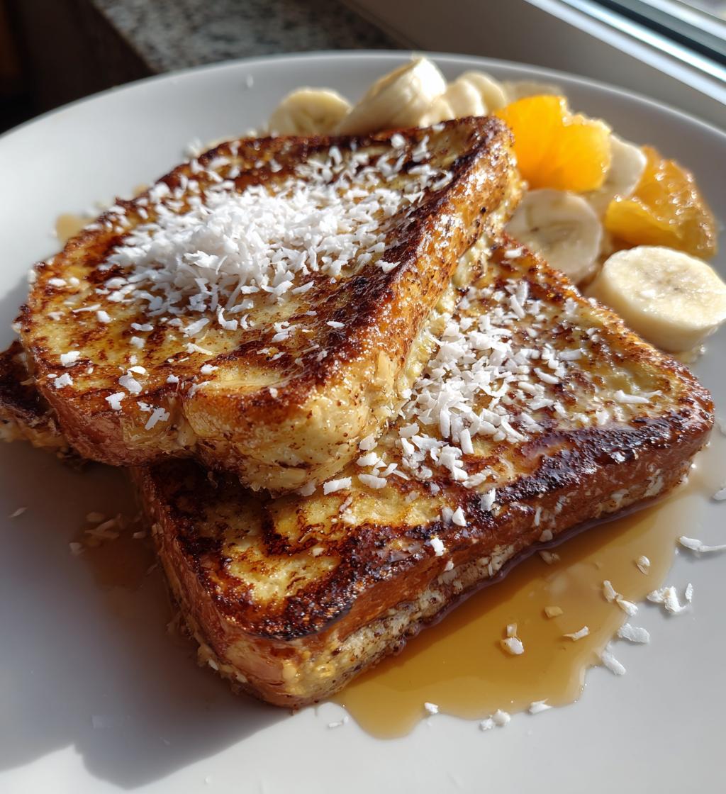 coconut stuffed french toast