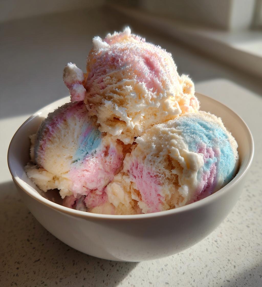 cotton candy flavored ice cream no churn - detail 1