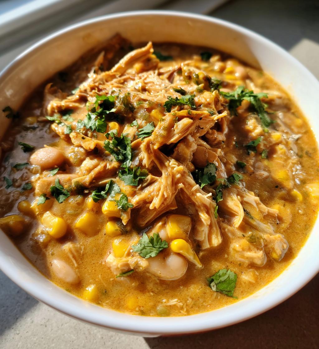 creamy crockpot white chicken chili