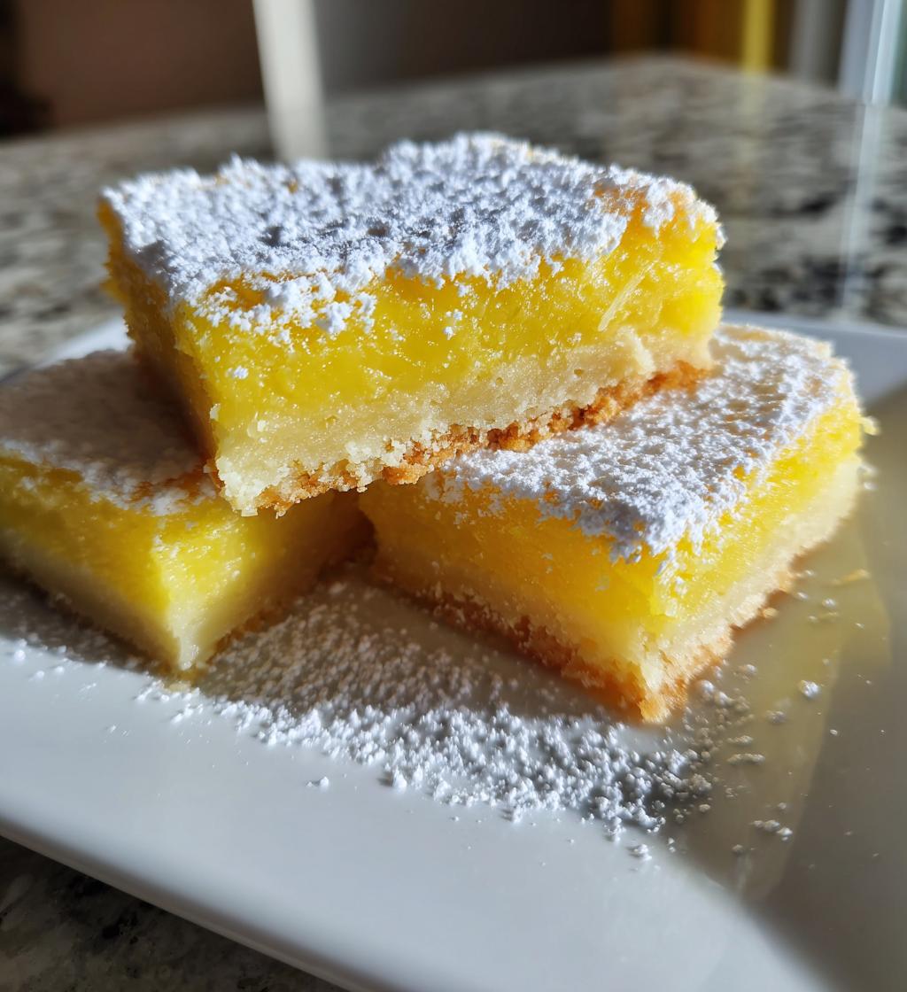 creamy lemon squares - detail 1