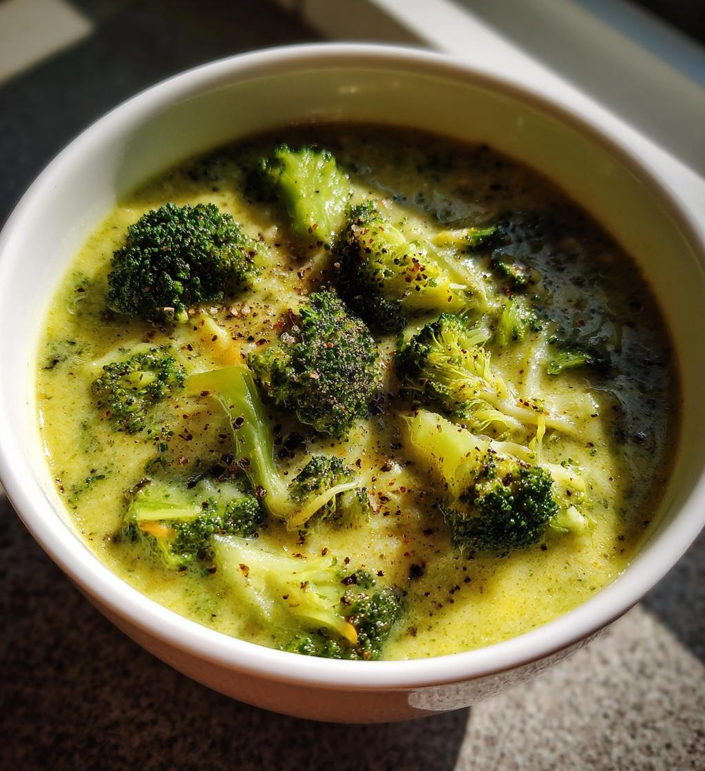 crockpot broccoli cheddar soup - detail 1