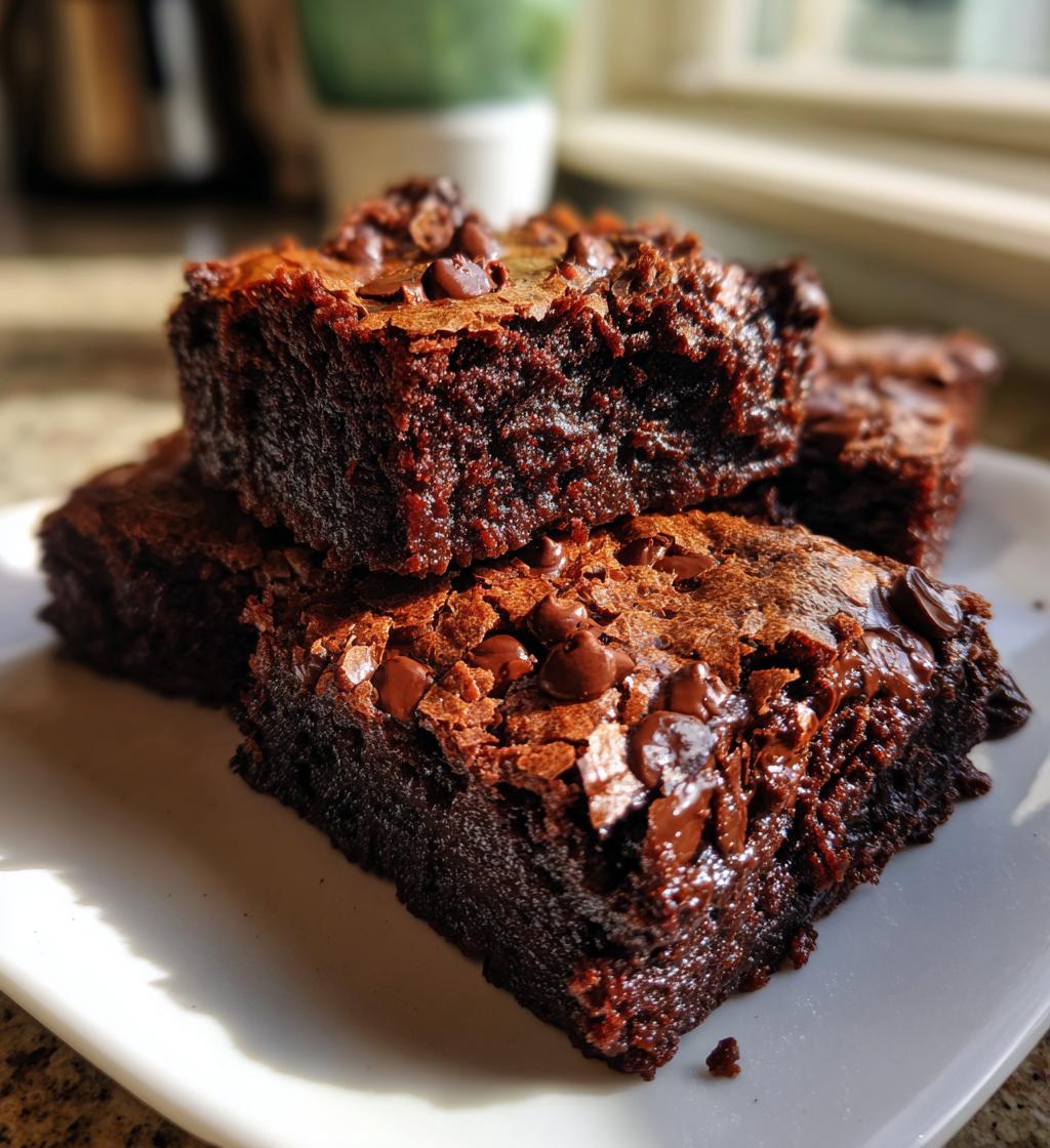 decadent double chocolate brownies