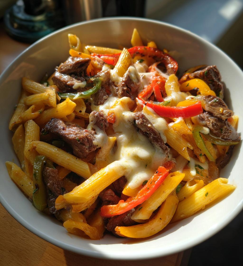 delicious philly cheese steak pasta recipe for family dinners