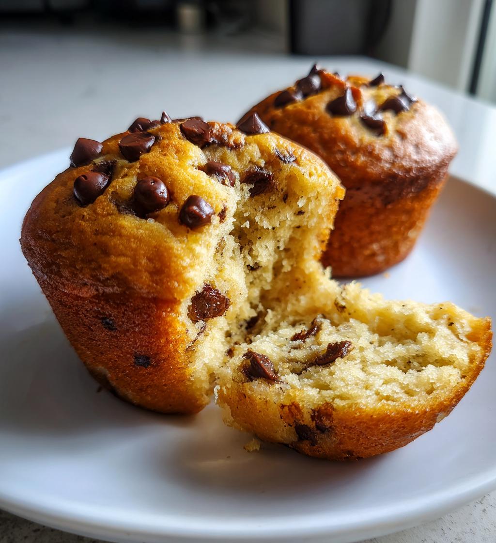 easy banana chocolate chip muffins recipe - detail 1