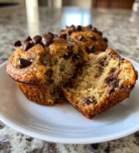 easy banana chocolate chip muffins recipe