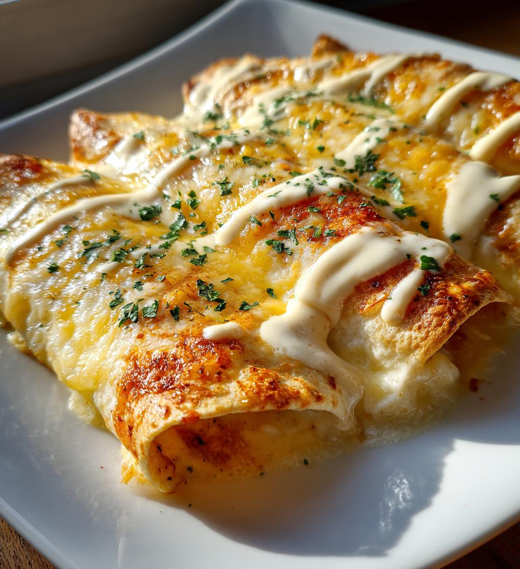 easy creamy white chicken enchiladas
