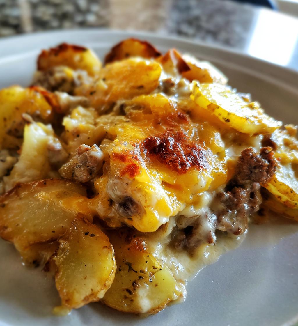 easy hamburger potato casserole