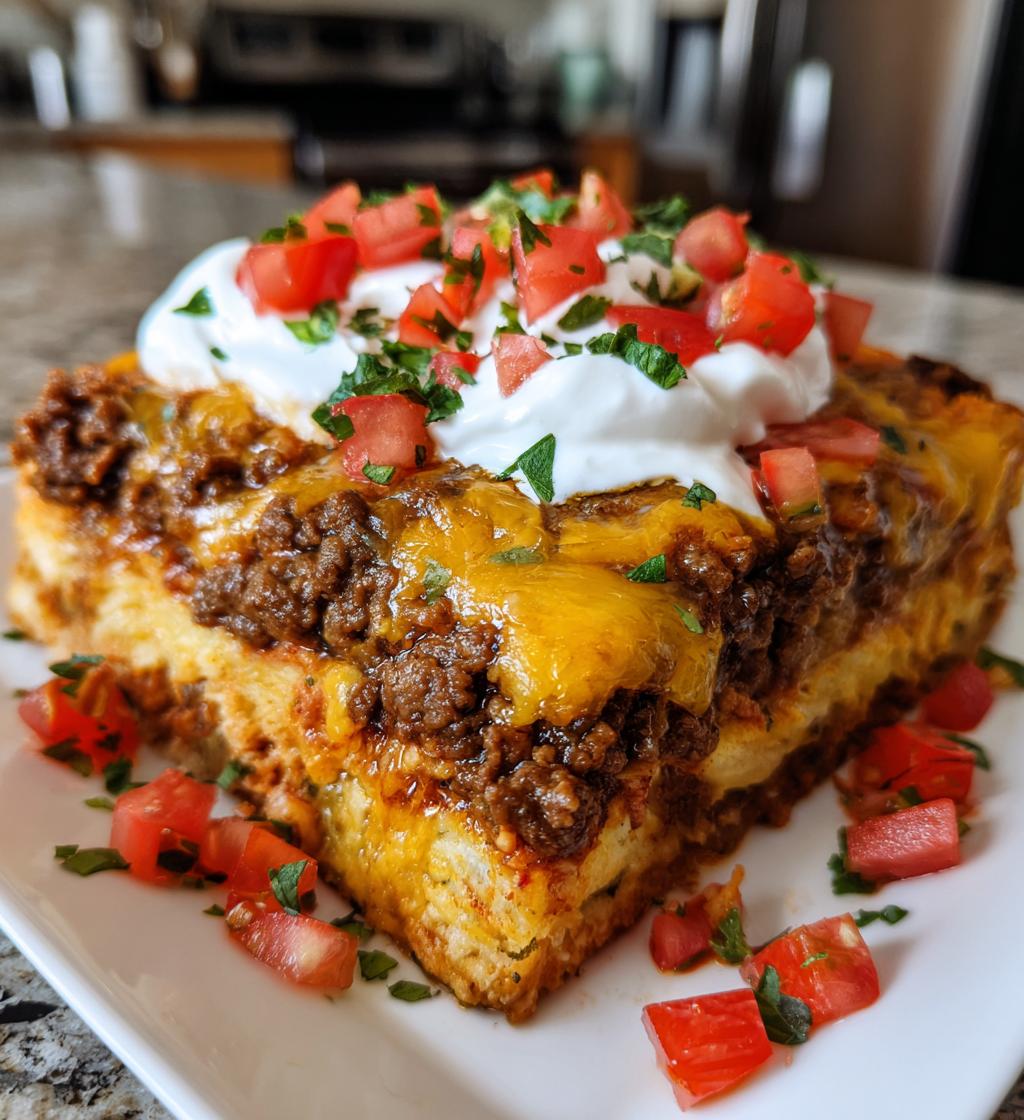 easy mexican taco lasagna - detail 1