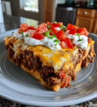 easy mexican taco lasagna