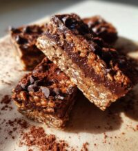 easy no bake chocolate oat bars