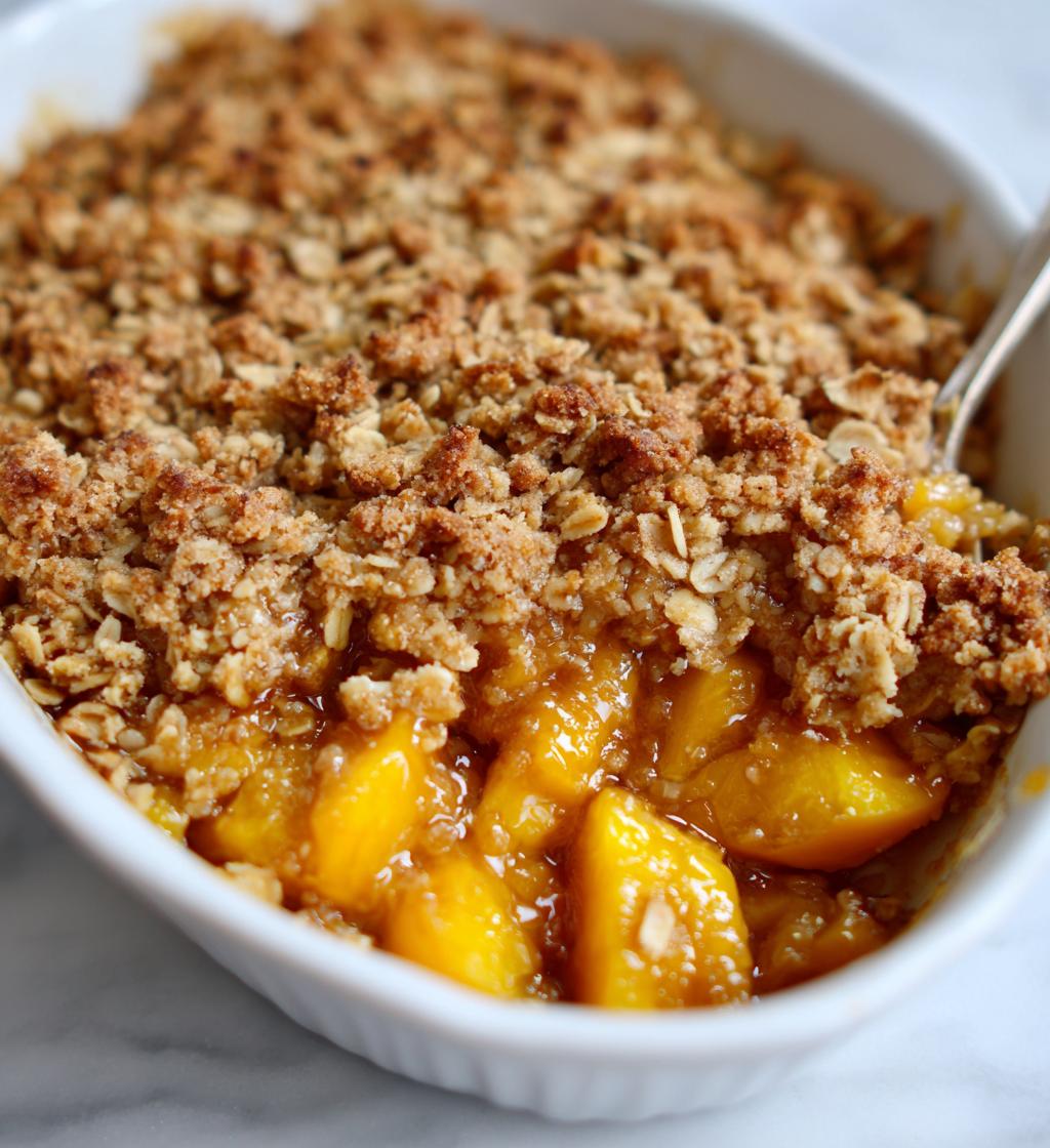 easy peach crisp recipe - detail 1