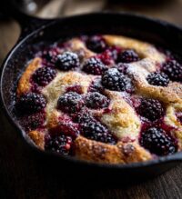 easy skillet blackberry cobbler